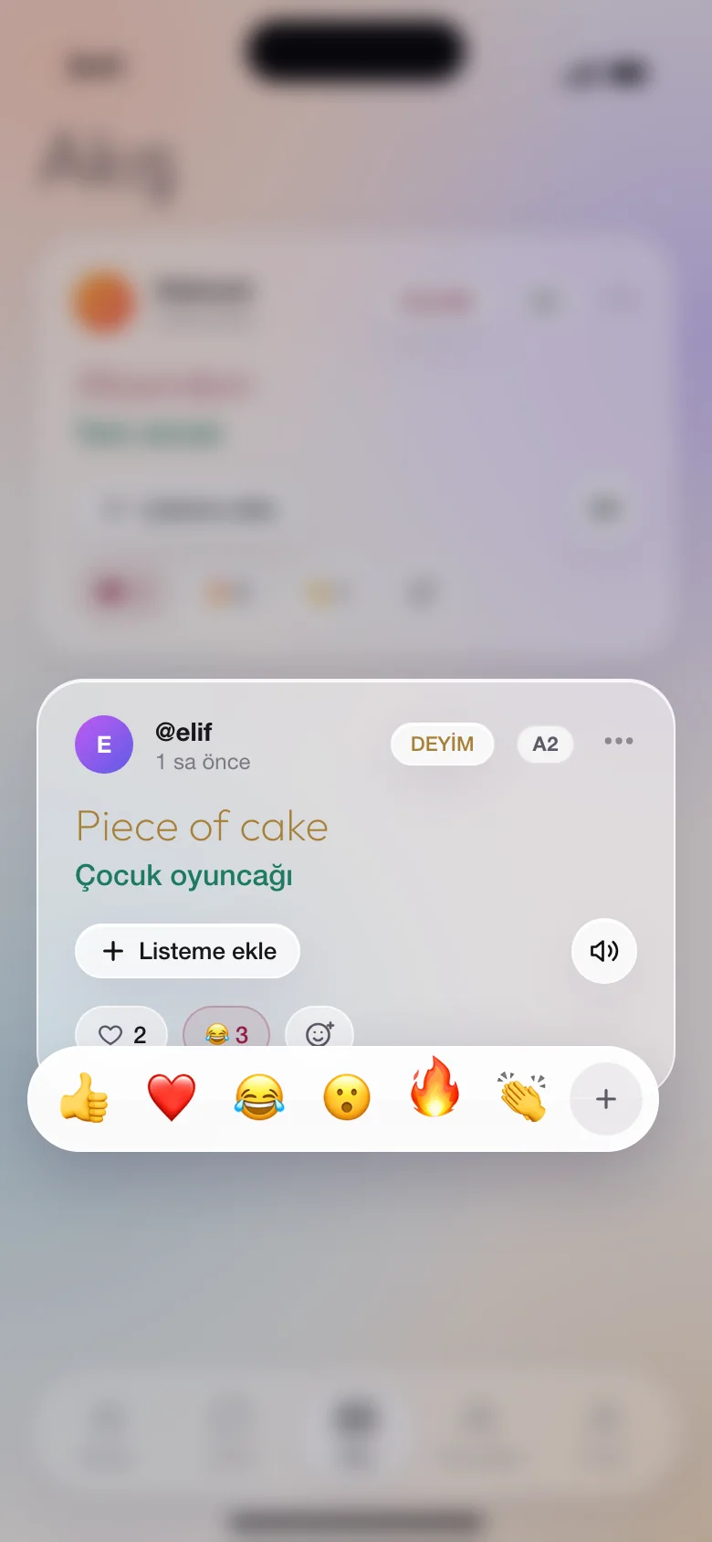 Social vocabulary feed